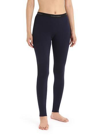 Base Layers Icebreaker Merino 200 Oasis Thermal Leggings Damskie Granatowe | PL 1030MQZA